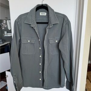 Men’s Gray Button-Up Jacket – Classic & Versatile